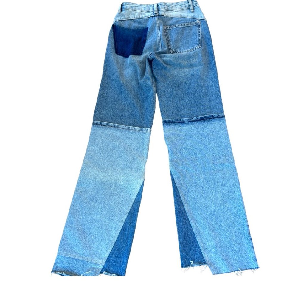 ZARA PATCHWORK LOW-RISE TRF BOYFRIEND JEANS